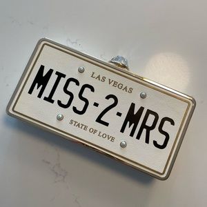 Miss to Mrs crossbody clutch purse for the bride to be / bachelorette